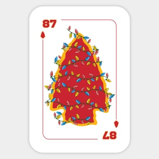 Chiefs Christmas, Playing Card Number 87 Sticker